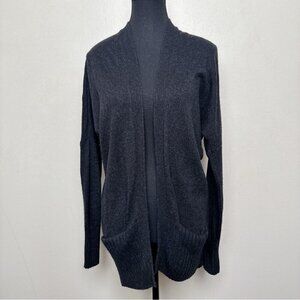 Aritzia Womens Xsmall Talula Cashmere Open Front Black Cardigan